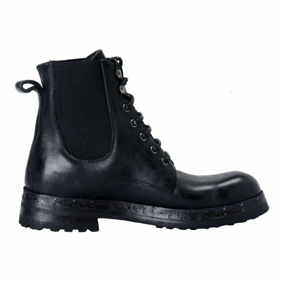 Dolce & Gabbana Men\'s Black Leather Military Boots main image 7